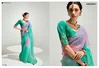 Mint Green Colour Runway X Rangrez By Kimora Organza Tissue With Heavy Work Designer Saree S-2237